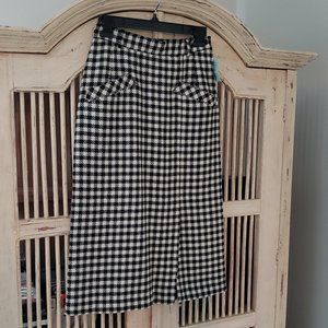 Counterparts Wool Blend Houndstooth Skirt